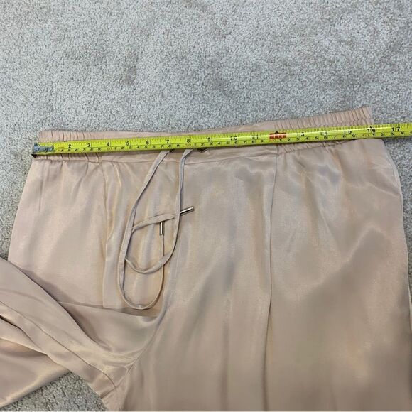 Zara beige pink satin pyjama pants Sz L NWT - Picture 8 of 11